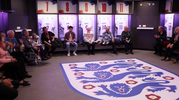 Ex-England players at Wembley