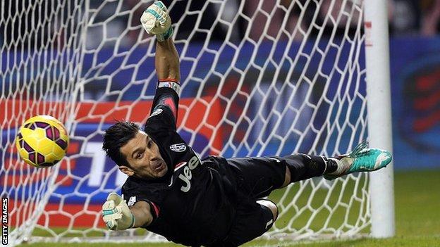 Juventus goalkeeper Gianluigi Buffon