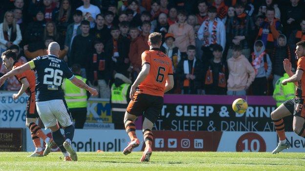 Dundee's Charlie Adam scores to make it 2-2
