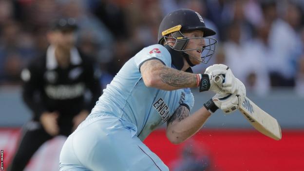 England's Ben Stokes plays a shot during the 2019 World Cup final