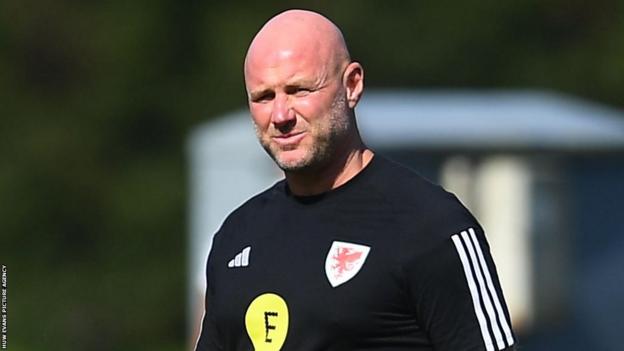 Robert Page oversees Wales training