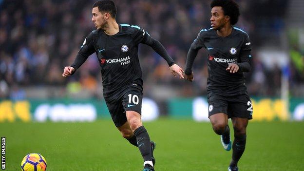 Eden Hazard and Willian