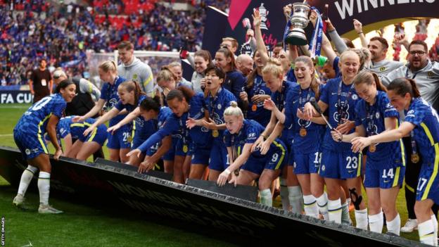 Chelsea lift the 2022 Women's FA Cup