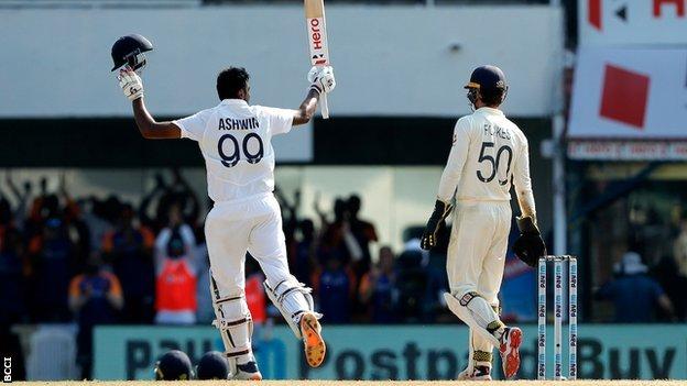 Ravichandran Ashwin celebrates