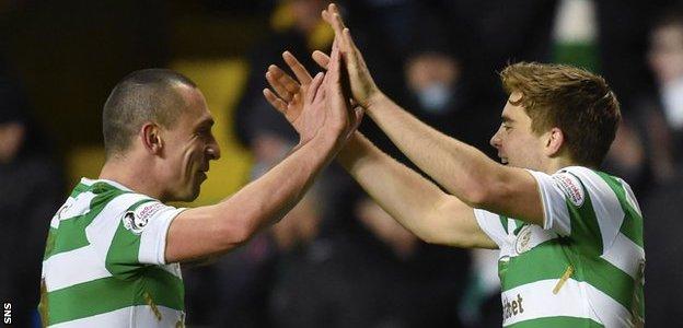 Celtic's Scott Brown and James Forrest