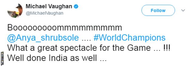 Michael Vaughan tweet