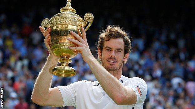 Andy Murray won the singles title at Wimbledon in 2013 and 2016