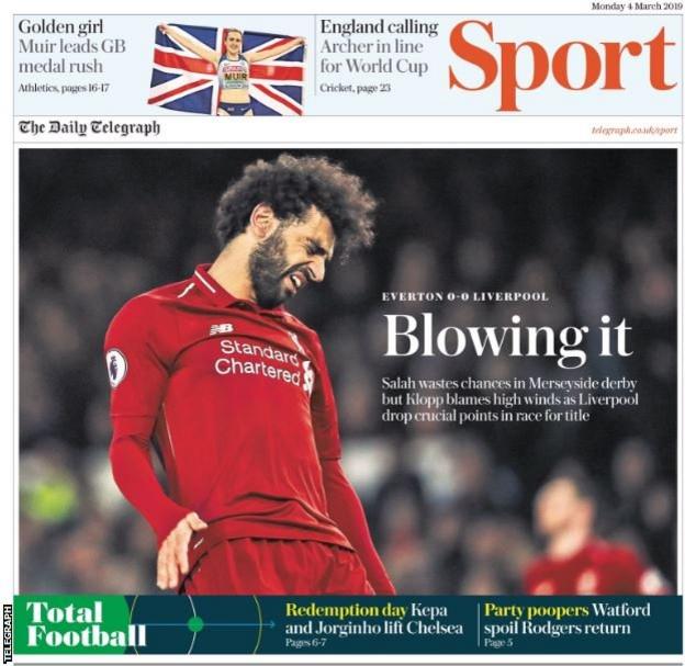 Monday's back pages BBC Sport