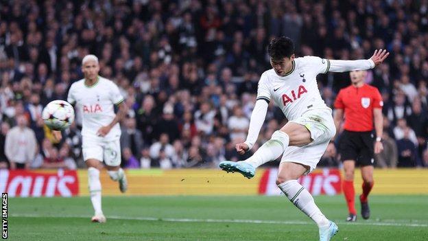 Son Heung-min scores for Tottenham