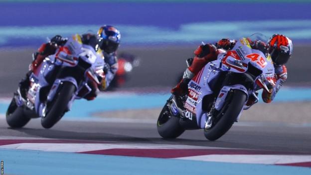 Fabio di Giannantonio in action en route to winning the MotoGP Qatar Grand Prix
