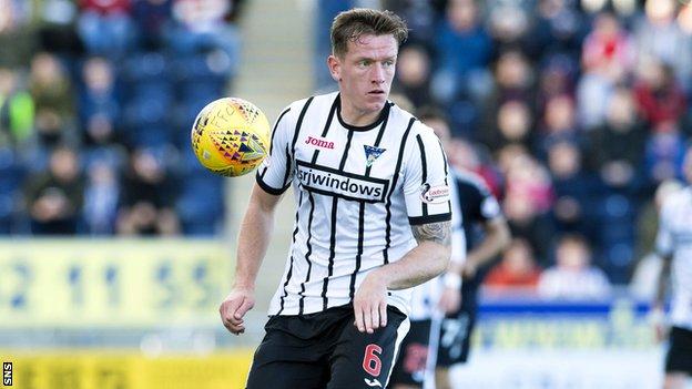 Lee Ashcroft in action for Dunfermline Athletic