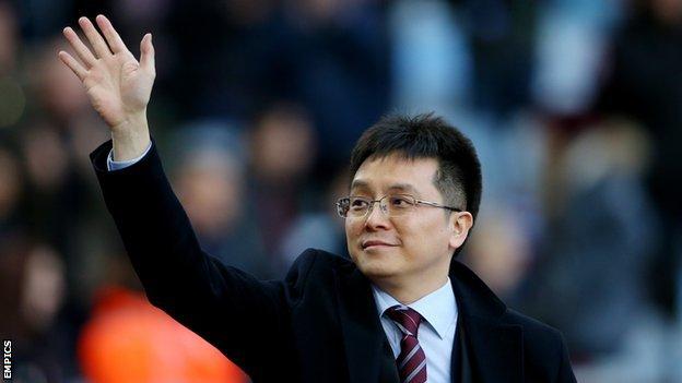 Villa owner Dr Tony Xia was at Villa Park for the home win over Ipswich Town in November
