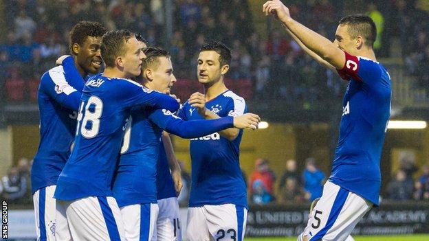 Rangers won 2-0 at Ayr United to reach the last eight