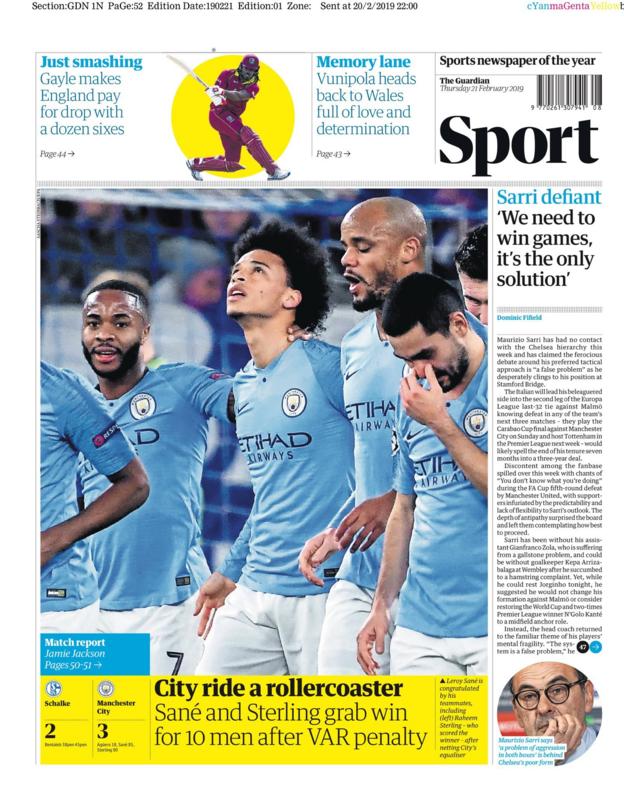 Thursday's papers - BBC Sport