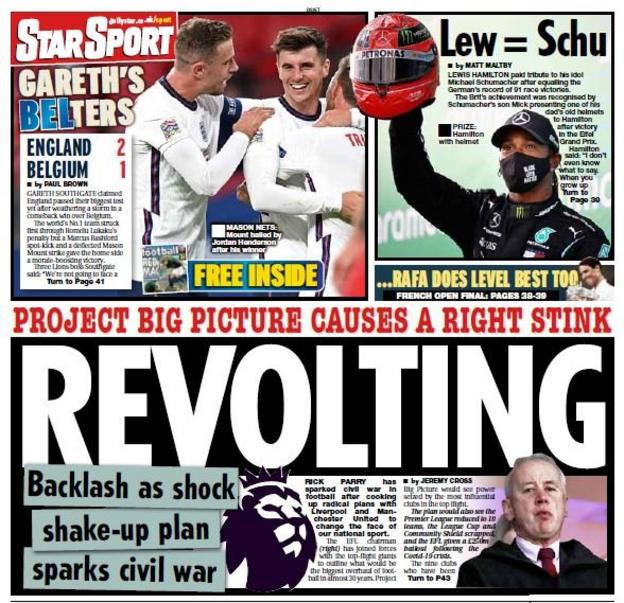 Monday's back pages BBC Sport