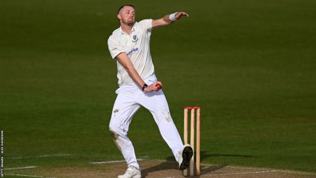 England's Ollie Robinson bowled 32 overs in the match, taking four wickets for 86