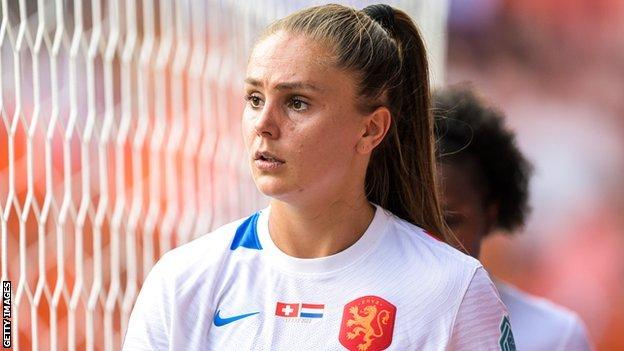 A photo of Lieke Martens playing for the Netherlands