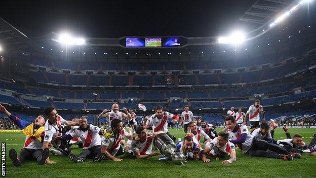 River Plate celebrate in Madrid