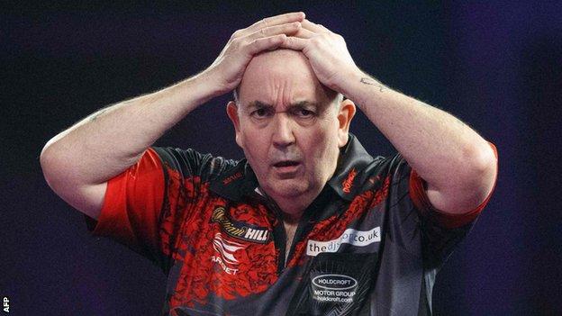 Phil Taylor could only win two sets in his final appearance