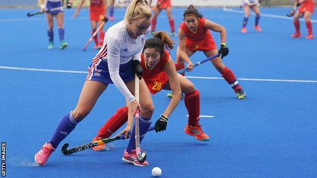 GB's Hannah Martin in action during the win against China