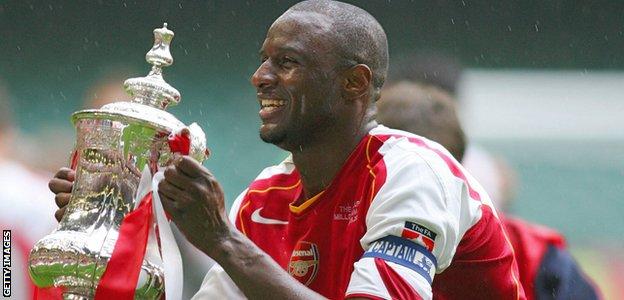 Patrick Vieira with the FA Cup