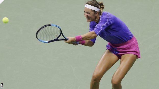 US Open 2020: Victoria Azarenka thrashes Elise Mertens to ...