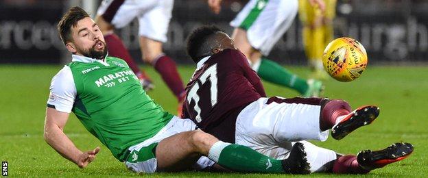 Darren McGregor tackles Isma Goncalves