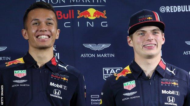 Verstappen and Albon