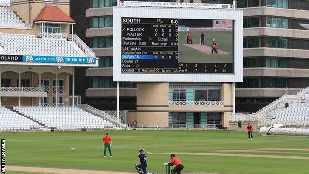 100-ball cricket was trialled behind closed doors at Trent Bridge in September