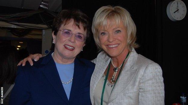 Billie Jean King and Sue Barker