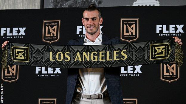 Gareth Bale at his LAFC unveiling