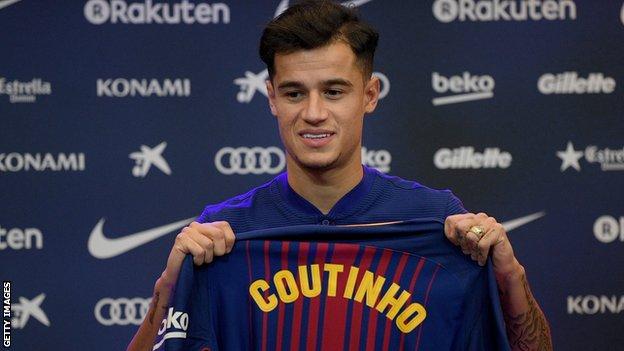 Barcelona midfielder Philippe Coutinho