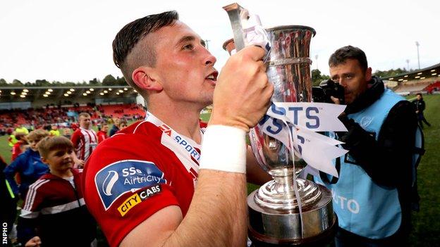 McEneff scored as Derry lifted the EA Sports Cup in September