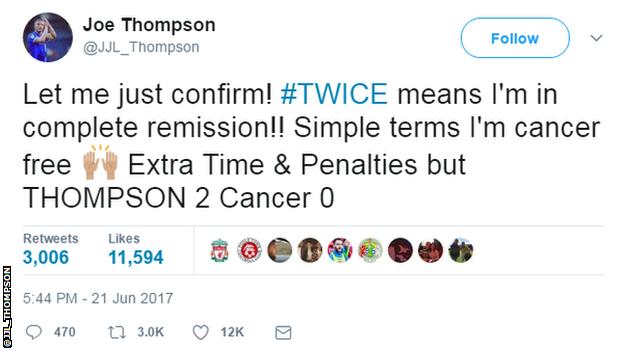 Joe Thompson tweet