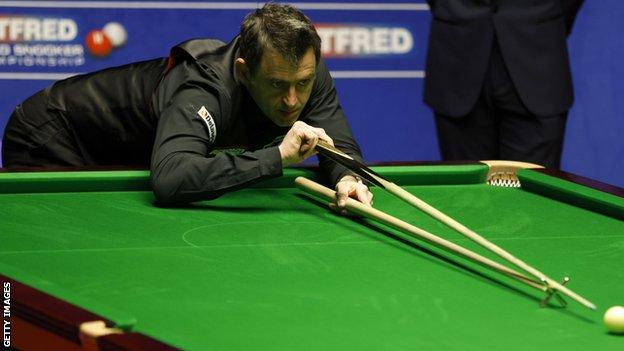 When does Ronnie O'Sullivan play next at World Snooker Championship?