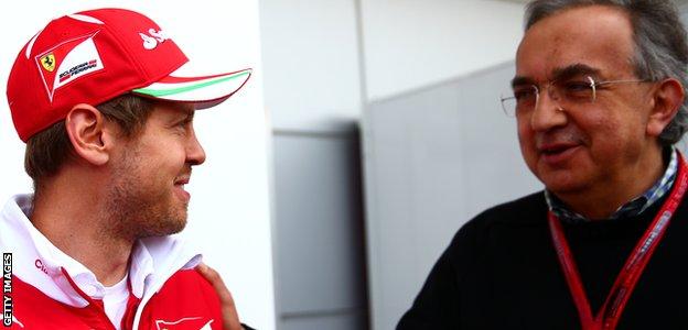 Sebastian Vettel and Sergio Marchionne