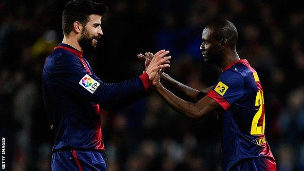 Eric Abidal, Gerard Pique, Barcelona