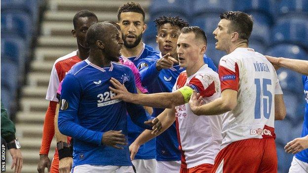 Rangers accuse Slavia Prague's Kudela of racial abuse in Europa League loss, Europa League