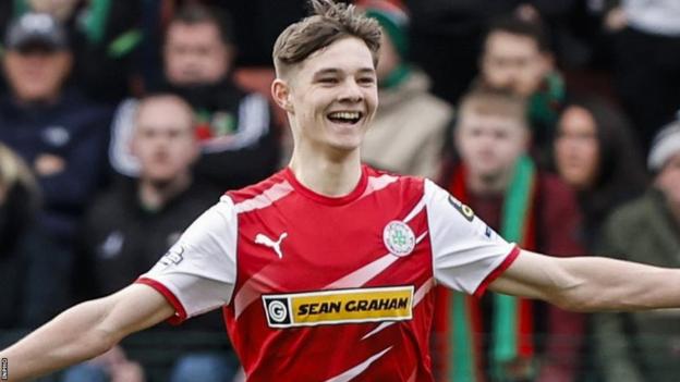 Moore has scored six goals for Cliftonville this season