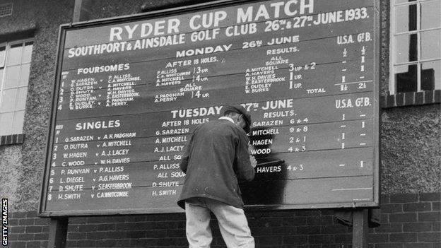 Ryder Cup in 1933