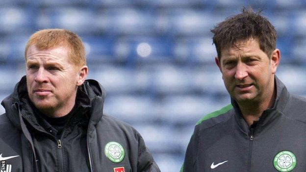 Neil Lennon and Garry Parker