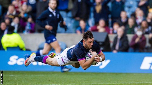 McLean scored two tries on his Scotland debut against Tonga in October 2021