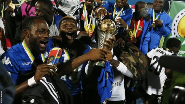 TP Mazembe celebrate winning the 2017 Confederation Cup