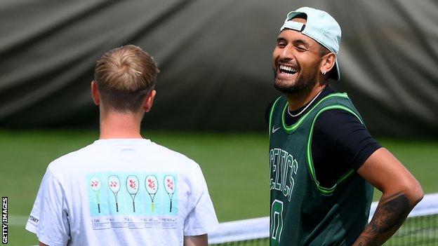 Nick Kyrgios arrives at Wimbledon practice wearing brand new Tottenham shirt  - Mirror Online