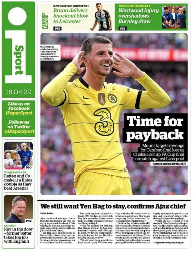 Monday's back pages - BBC Sport