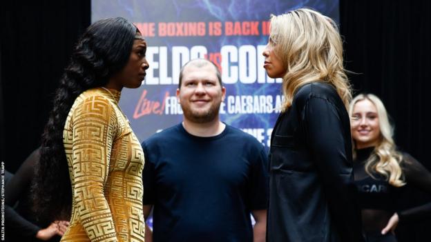 Claressa Shields faces off with Maricela Cornejo