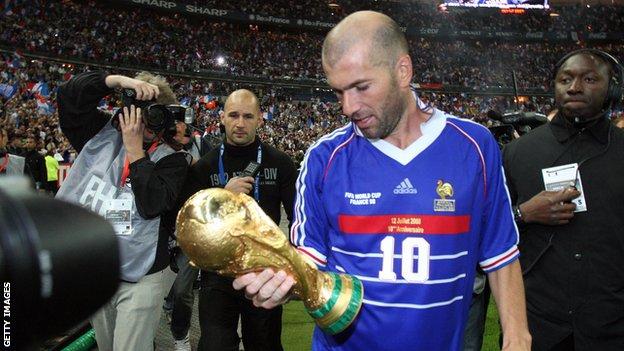 France's Zinedine Zidane with the 2006 World Cup