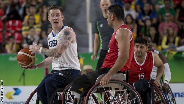 Terry Bywater in action at the Rio Paralympics