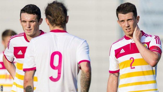 John McGinn and Ryan Jack in action for Scotland Under-21s