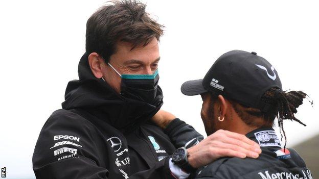 Toto Wolff and Lewis Hamilton